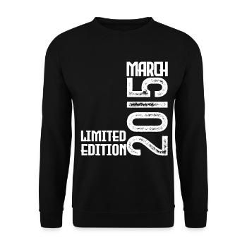 March 2015 Birthday Gift. March 2015. March - Unisex Sweatshirt - black - Front - Alina (178cm) & Michal (187cm)