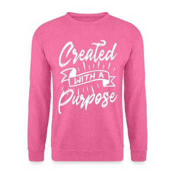 Verset biblique chrétien créé dans un but précis - Sweat-shirt Unisexe - rose - Devant
