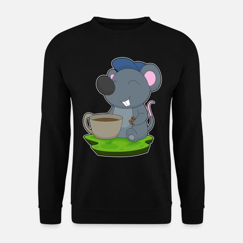 Tasse à café souris - Sweat-shirt Unisexe - noir