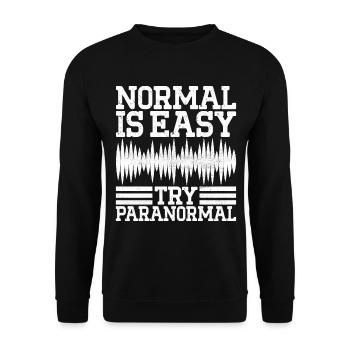 Paranormaler Ermittler Geister Jagen - Unisex Pullover - Schwarz - Vorne - Alina (178cm) & Michal (187cm)