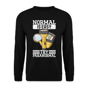 Paranormal Investigator Ghost Hunting - Unisex Sweatshirt - black - Front - Alina (178cm) & Michal (187cm)