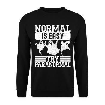 Paranormal Investigator Ghost Hunting - Unisex Sweatshirt - black - Front - Alina (178cm) & Michal (187cm)
