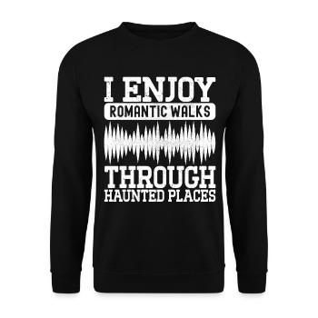 Paranormal Investigator Ghost Hunting - Unisex Sweatshirt - black - Front - Alina (178cm) & Michal (187cm)