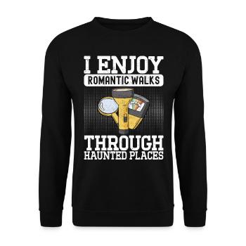 Paranormaler Ermittler Geister Jagen - Unisex Pullover - Schwarz - Vorne - Alina (178cm) & Michal (187cm)