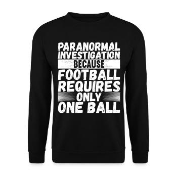 Paranormaler Ermittler Geister Jagen - Unisex Pullover - Schwarz - Vorne - Alina (178cm) & Michal (187cm)