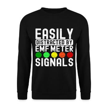Enquêteur paranormal Chasse aux fantômes - Sweat-shirt Unisexe - noir - Devant - Alina (178cm) & Michal (187cm)