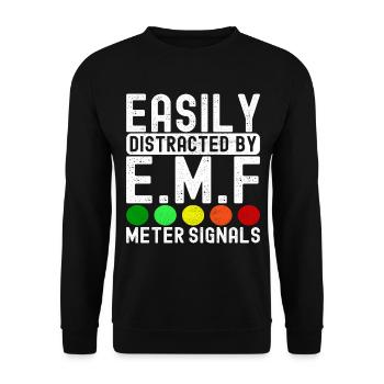 Paranormaler Ermittler Geister Jagen - Unisex Pullover - Schwarz - Vorne - Alina (178cm) & Michal (187cm)