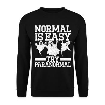 Enquêteur paranormal Chasse aux fantômes - Sweat-shirt Unisexe - noir - Devant - Alina (178cm) & Michal (187cm)