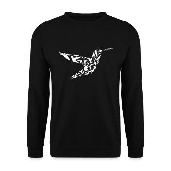 Humming Bird Forrest Wildlife Animal Humming - Unisex Sweatshirt - black - Front - Alina (178cm) & Michal (187cm)