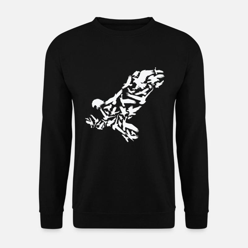 Adler Raubvogel Adler Silhouette - Unisex Pullover - Schwarz