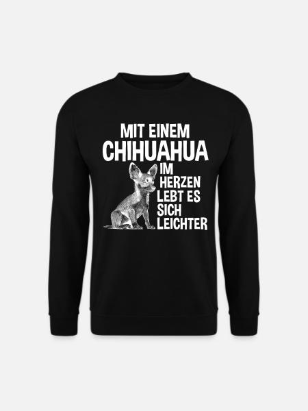 Hund Chihuahua - Unisex Pullover - Schwarz