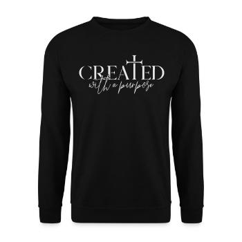 Créé dans un but précis Éphésiens 2 :10 Verset biblique - Sweat-shirt Unisexe - noir - Devant - Alina (178cm) & Michal (187cm)