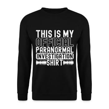 Paranormaler Ermittler Geister Jagen - Unisex Pullover - Schwarz - Vorne - Alina (178cm) & Michal (187cm)