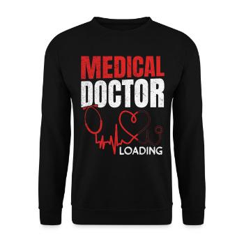Medicine Student Medicine Doctor - Medical Doctor - Unisex Sweatshirt - black - Front - Alina (178cm) & Michal (187cm)