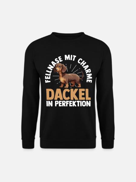 Hund Dachshund Dackel - Unisex Pullover - Schwarz