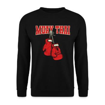 Muay Thaï - Sweat-shirt Unisexe - noir - Devant - Alina (178cm) & Michal (187cm)