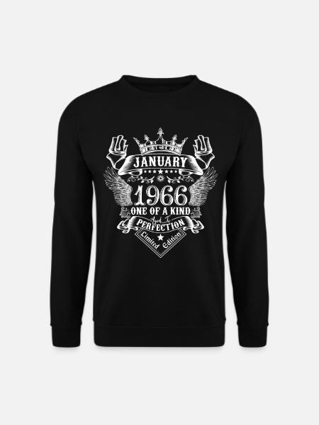 1966 January 1966 Birthday January 1966 - Unisex Sweatshirt - black