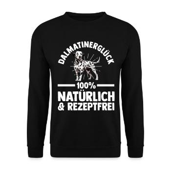 Hund Dalmatiner - Unisex Pullover - Schwarz - Vorne - Alina (178cm) & Michal (187cm)