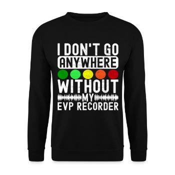 Paranormaler Ermittler Geister Jagen - Unisex Pullover - Schwarz - Vorne - Alina (178cm) & Michal (187cm)