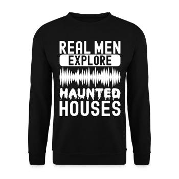 Enquêteur paranormal Chasse aux fantômes - Sweat-shirt Unisexe - noir - Devant - Alina (178cm) & Michal (187cm)
