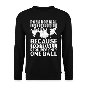 Paranormaler Ermittler Geister Jagen - Unisex Pullover - Schwarz - Vorne - Alina (178cm) & Michal (187cm)