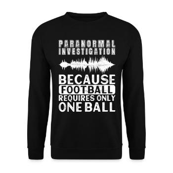 Paranormaler Ermittler Geister Jagen - Unisex Pullover - Schwarz - Vorne - Alina (178cm) & Michal (187cm)