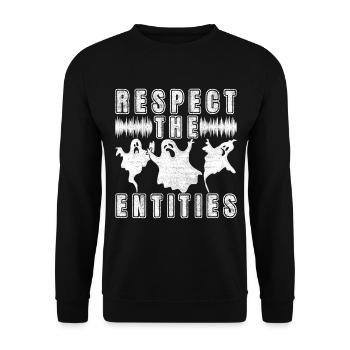 Paranormaler Ermittler Geister Jagen - Unisex Pullover - Schwarz - Vorne - Alina (178cm) & Michal (187cm)