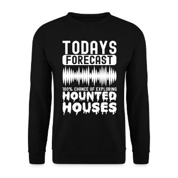 Paranormaler Ermittler Geister Jagen - Unisex Pullover - Schwarz - Vorne - Alina (178cm) & Michal (187cm)