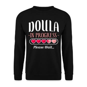 Doula Travailleuse à la naissance Doula étudiante - Sweat-shirt Unisexe - noir - Devant - Alina (178cm) & Michal (187cm)