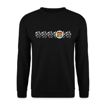 Radfahrer Fahrrad Radfahren Rennradfahren - Unisex Pullover - Schwarz - Vorne - Alina (178cm) & Michal (187cm)