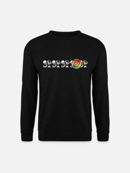 American Football Footballspieler Retro - Unisex Pullover - Schwarz