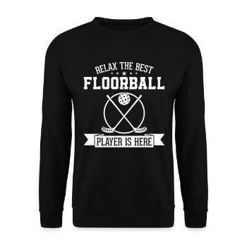 Détendez-vous Le meilleur joueur de floorball est ici - Floorbal - Sweat-shirt Unisexe - noir - Devant - Alina (178cm) & Michal (187cm)