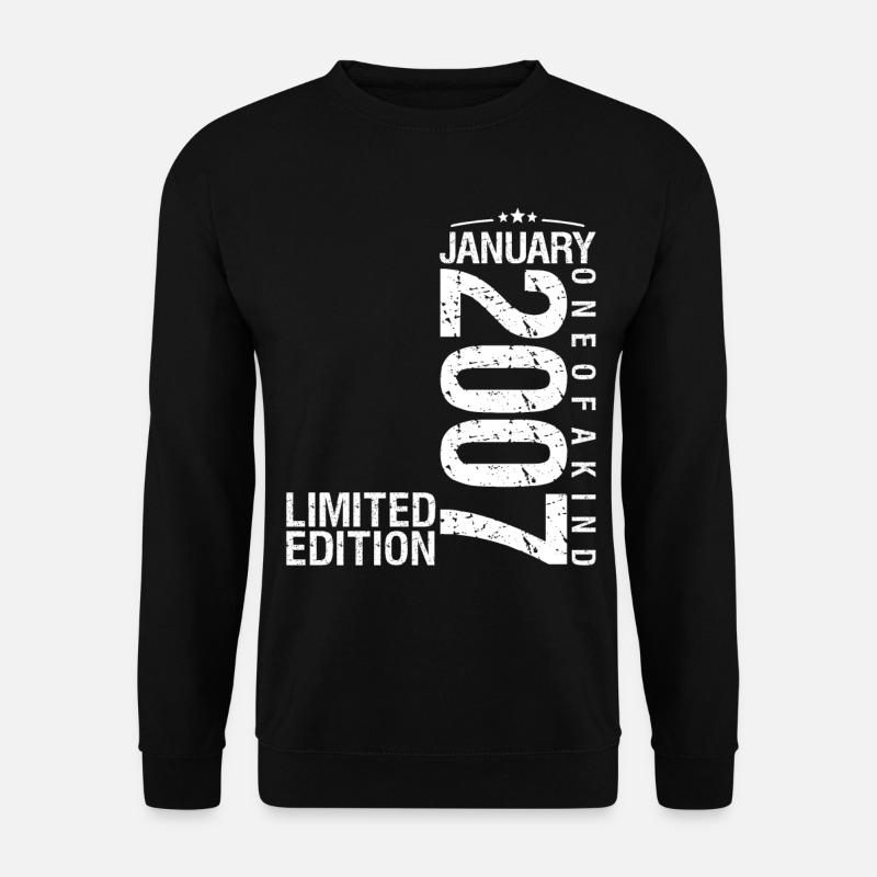 Januar 2007 Januar Jubiläum Januar 2007 - Unisex Pullover - Schwarz