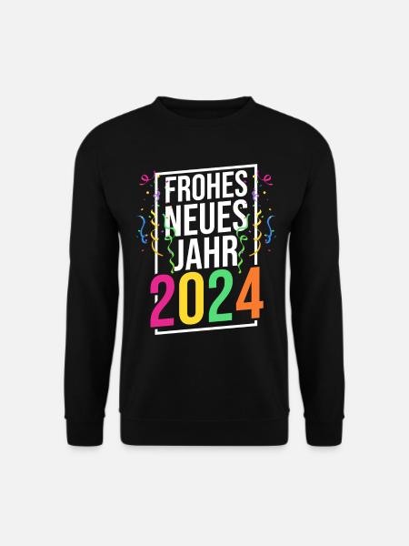 Frohes Neues Jahr Silvester 2024 - Unisex Pullover - Schwarz