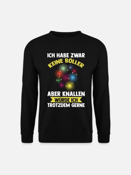 Neujahr Feuerwerk Böller Silvester - Unisex Pullover - Schwarz