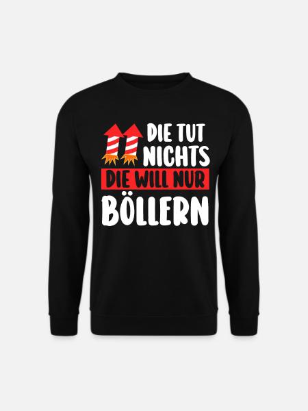 Neujahr Feuerwerk Silvester - Unisex Pullover - Schwarz
