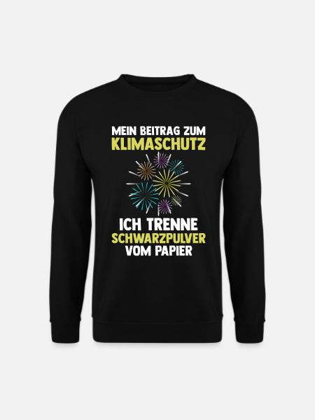 Neujahr Feuerwerk Silvester - Unisex Pullover - Schwarz