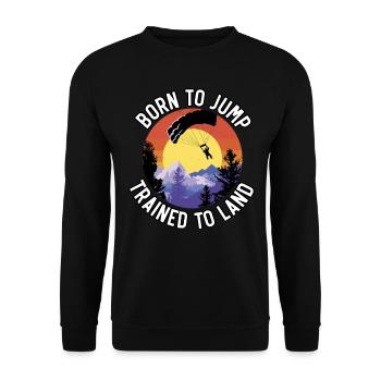 Paratroopers Skydiving Skydiving - Unisex Sweatshirt - black - Front - Alina (178cm) & Michal (187cm)