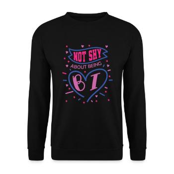 Bisexual Bi Gay Pride Lesbian LGBTQ LGBT - Unisex Sweatshirt - black - Front - Alina (178cm) & Michal (187cm)