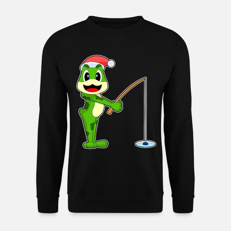 Grenouille de Noël Pêche - Sweat-shirt Unisexe - noir