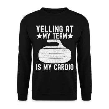 Curling Curling Players - Unisex Sweatshirt - black - Front - Alina (178cm) & Michal (187cm)