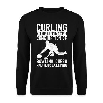 Curling Curling Players - Unisex Sweatshirt - black - Front - Alina (178cm) & Michal (187cm)