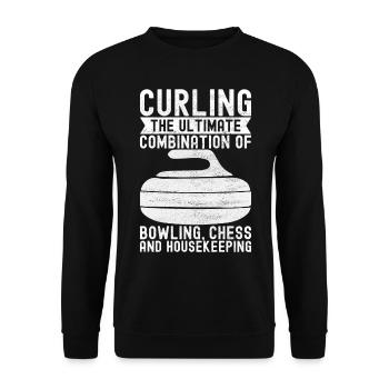 Curling Curling Players - Unisex Sweatshirt - black - Front - Alina (178cm) & Michal (187cm)