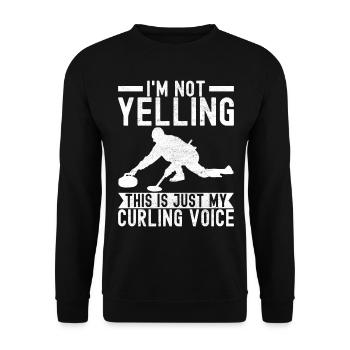 Curling Curling Players - Unisex Sweatshirt - black - Front - Alina (178cm) & Michal (187cm)
