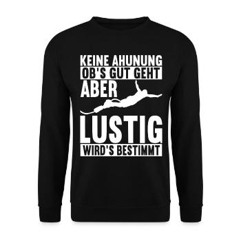 Bungee Bungeespringer - Unisex Pullover - Schwarz - Vorne - Alina (178cm) & Michal (187cm)