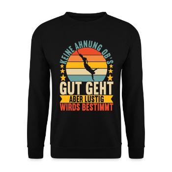 Bungee Bungeespringer - Unisex Pullover - Schwarz - Vorne - Alina (178cm) & Michal (187cm)