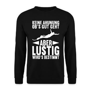 Bungee Bungeespringer - Unisex Pullover - Schwarz - Vorne - Alina (178cm) & Michal (187cm)