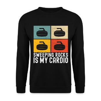 Curling Curling Players - Unisex Sweatshirt - black - Front - Alina (178cm) & Michal (187cm)
