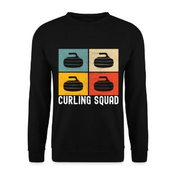 Curling Curling Players - Unisex Sweatshirt - black - Front - Alina (178cm) & Michal (187cm)