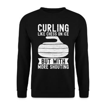 Curling Curling Players - Unisex Sweatshirt - black - Front - Alina (178cm) & Michal (187cm)
